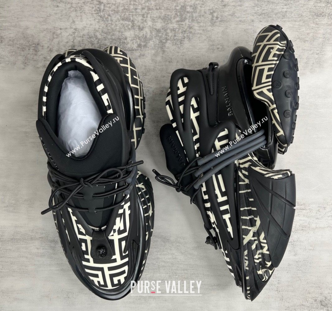 Balmain Neoprene and leather Unicorn Women/Men low-top Sneakers 05 2023 (kaola-23100705)