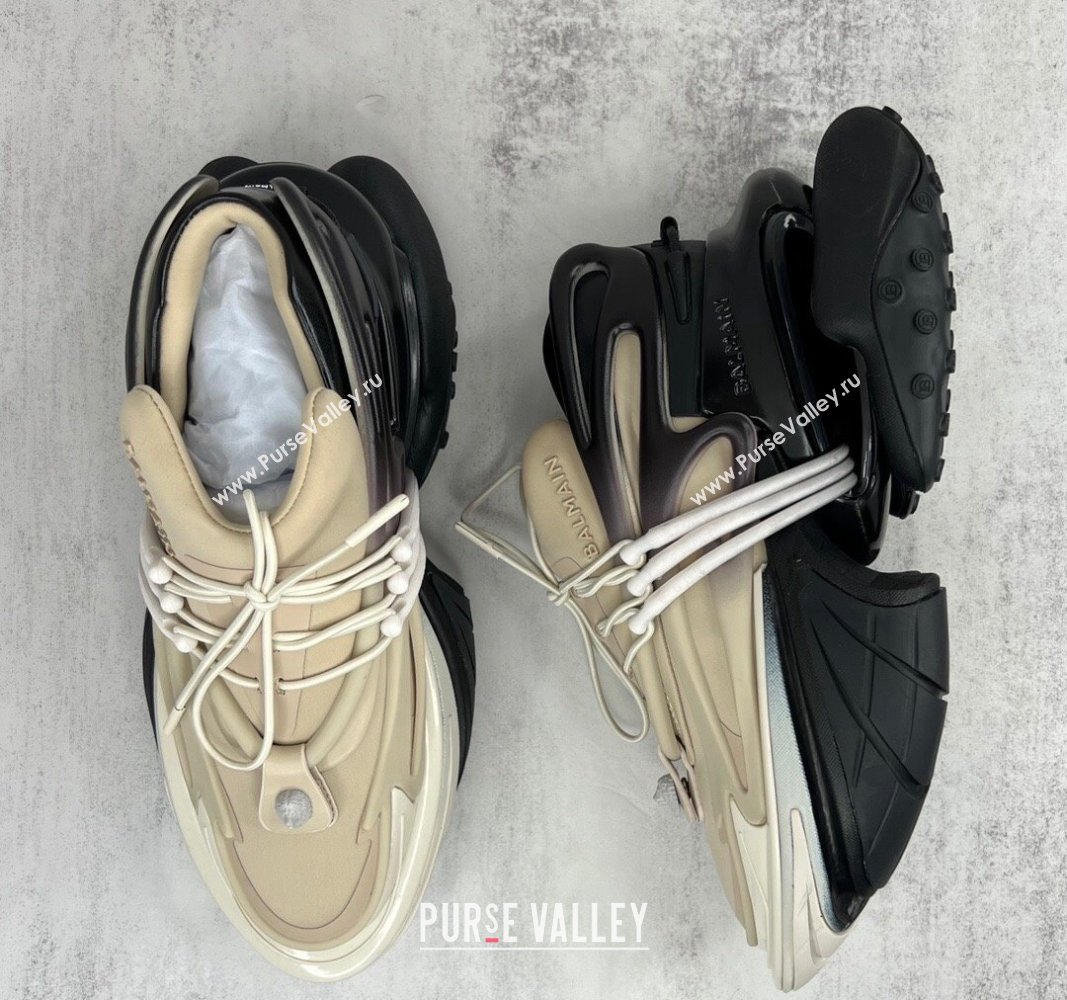 Balmain Neoprene and leather Unicorn Women/Men low-top Sneakers 09 2023 (kaola-23100709)