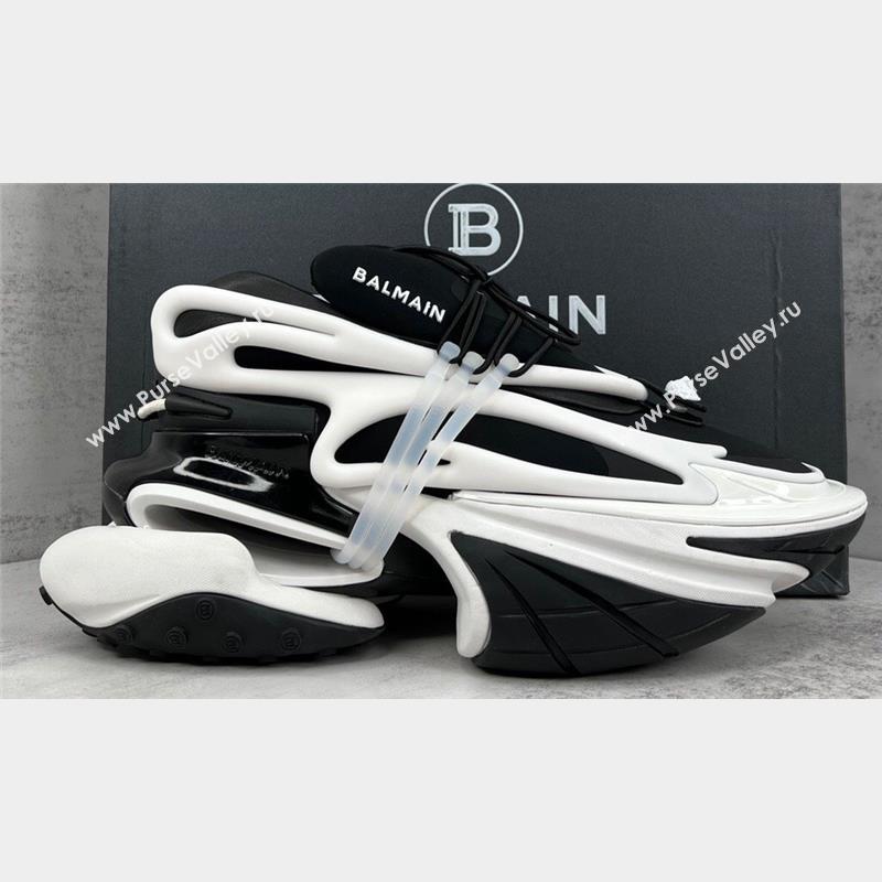 Balmain Neoprene and leather Unicorn Women/Men low-top Sneakers 15 2023 (kaola-23100715)