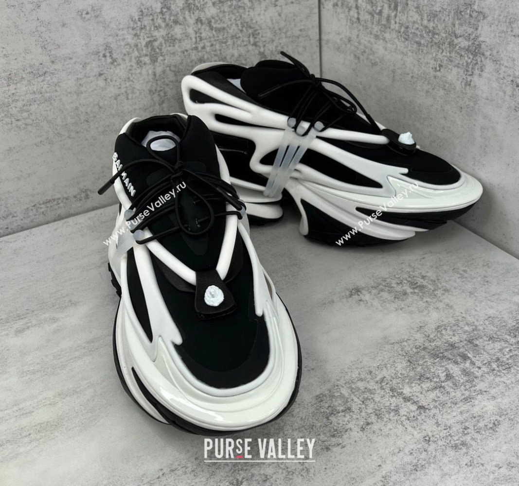 Balmain Neoprene and leather Unicorn Women/Men low-top Sneakers 15 2023 (kaola-23100715)