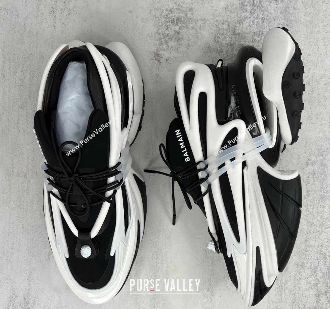 Balmain Neoprene and leather Unicorn Women/Men low-top Sneakers 15 2023 (kaola-23100715)