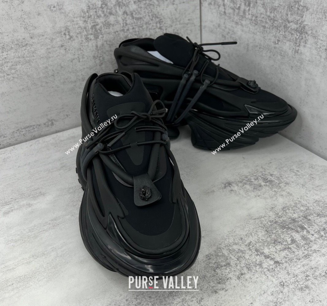 Balmain Neoprene and leather Unicorn Women/Men low-top Sneakers 16 2023 (kaola-23100716)