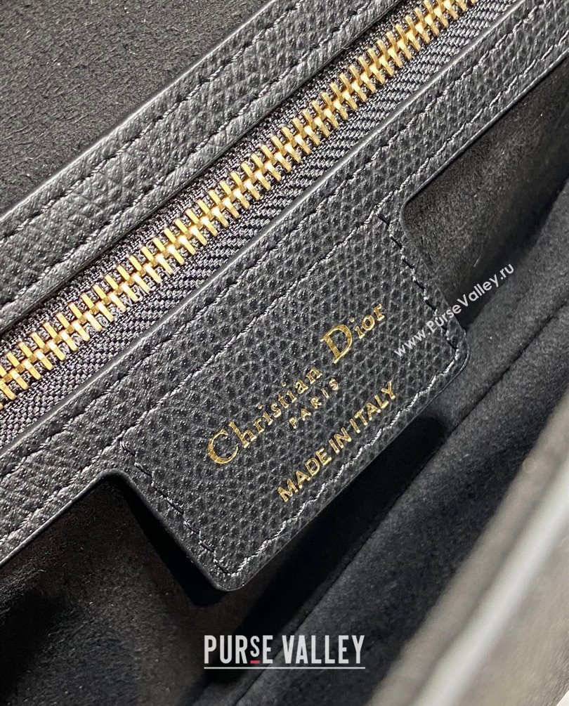 Dior Saddle Bag with Strap in Grained Calfskin Black 2023 (bonika-23100704)