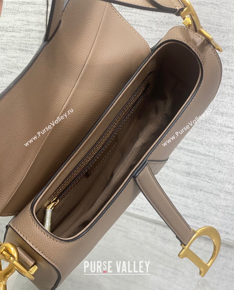 Dior Saddle Bag with Strap in Grained Calfskin Nude 2023 (bonika-23100710)