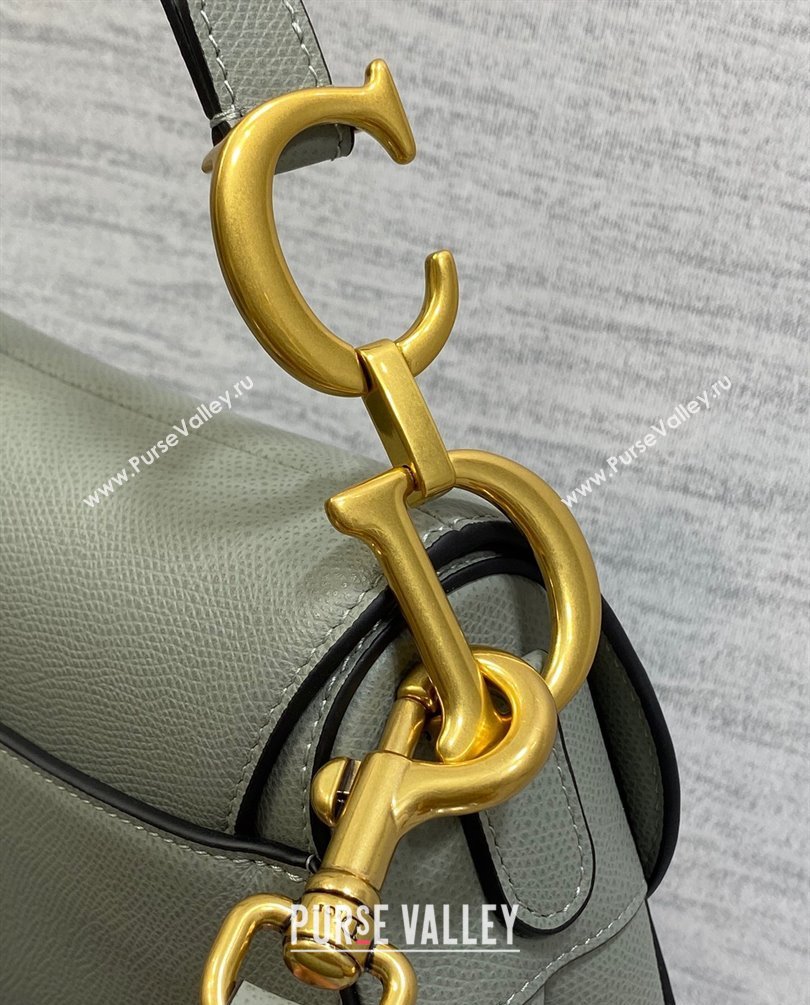 Dior Saddle Bag with Strap in Grained Calfskin Olive Green 2023 (bonika-23100709)