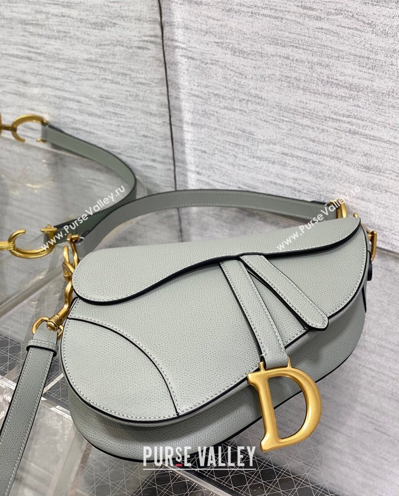 Dior Saddle Bag with Strap in Grained Calfskin Olive Green 2023 (bonika-23100709)