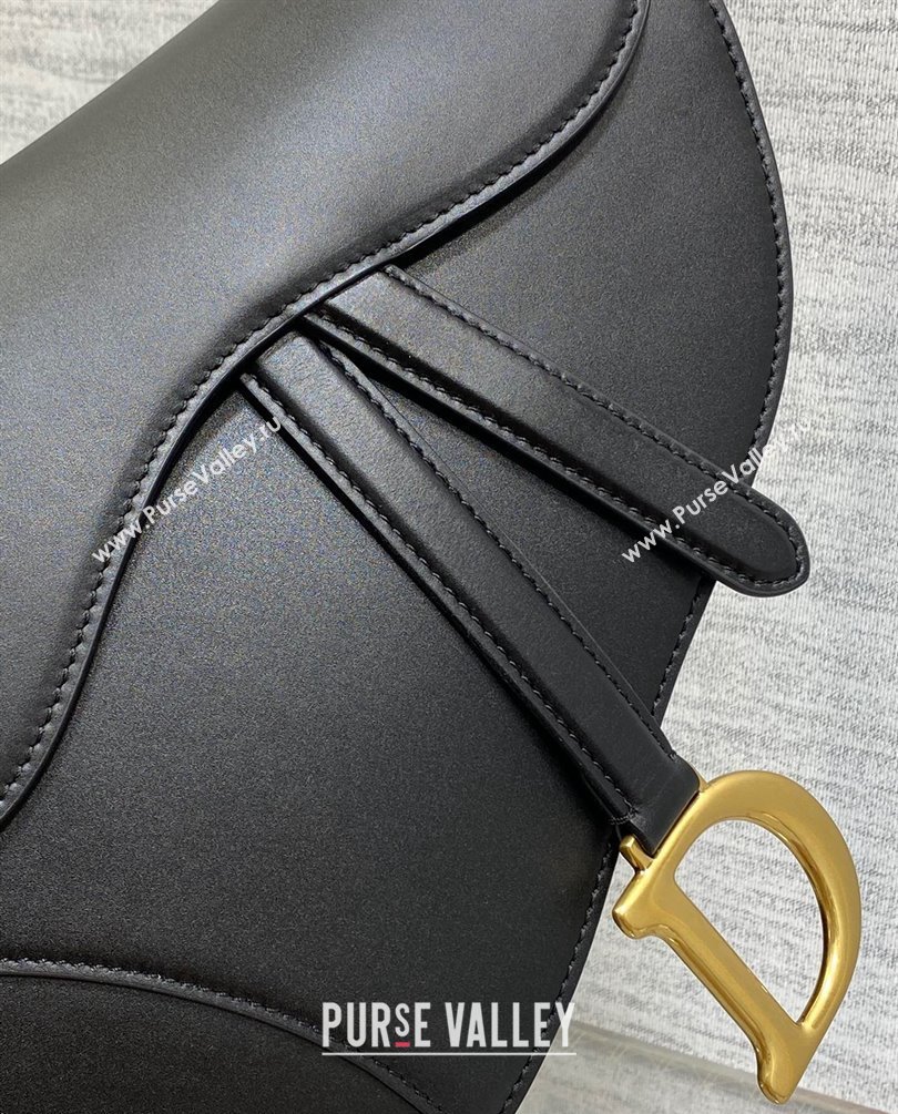 Dior Saddle Bag with Strap in Black Smooth Calfskin 2023 (bonika-23100703)