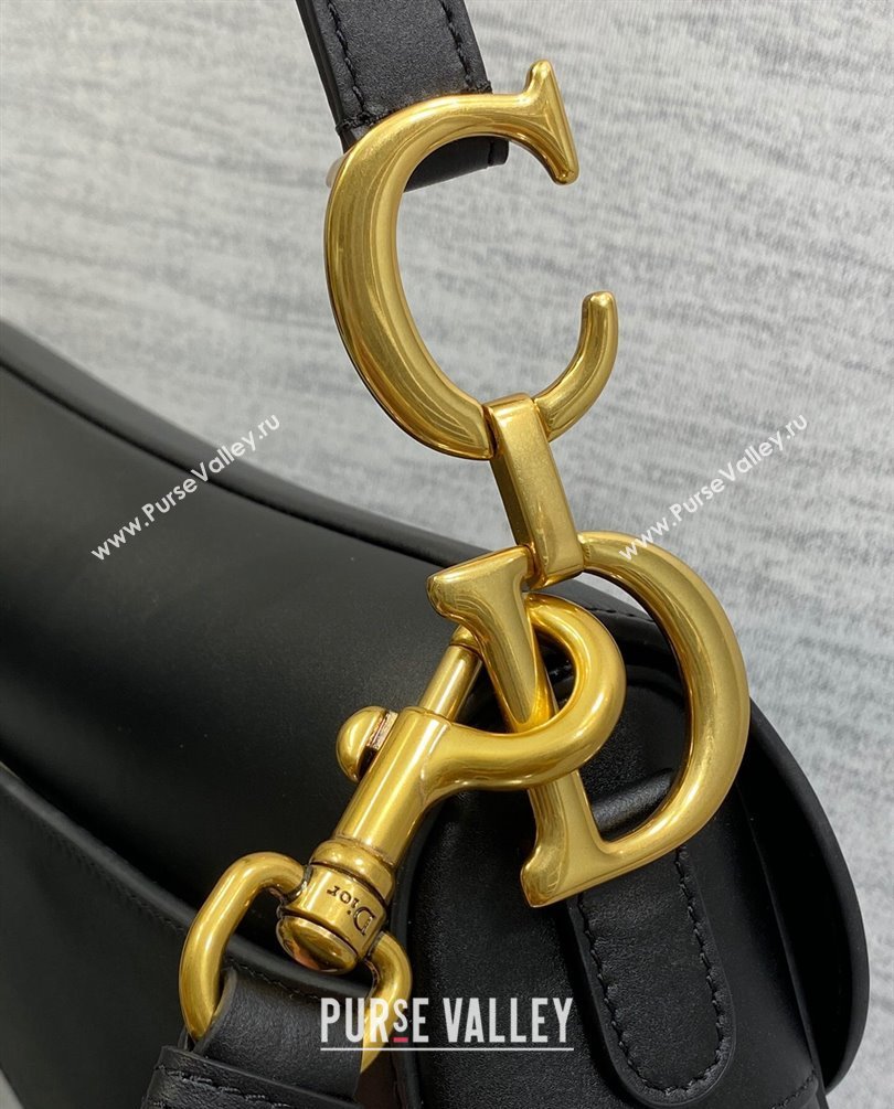 Dior Saddle Bag with Strap in Black Smooth Calfskin 2023 (bonika-23100703)