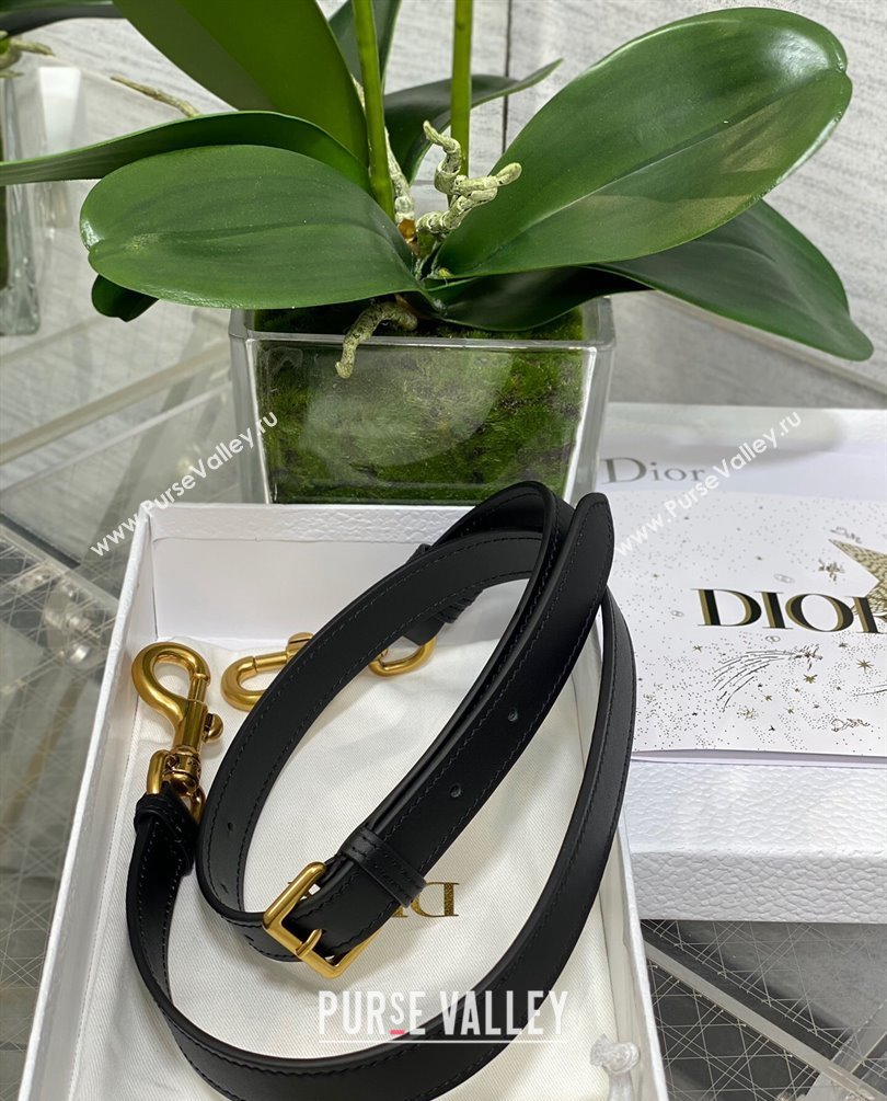 Dior Saddle Bag with Strap in Black Smooth Calfskin 2023 (bonika-23100703)