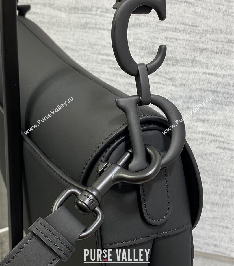 Dior Saddle Bag with Strap in Black Ultramatte Calfskin 2023 (bonika-23100702)