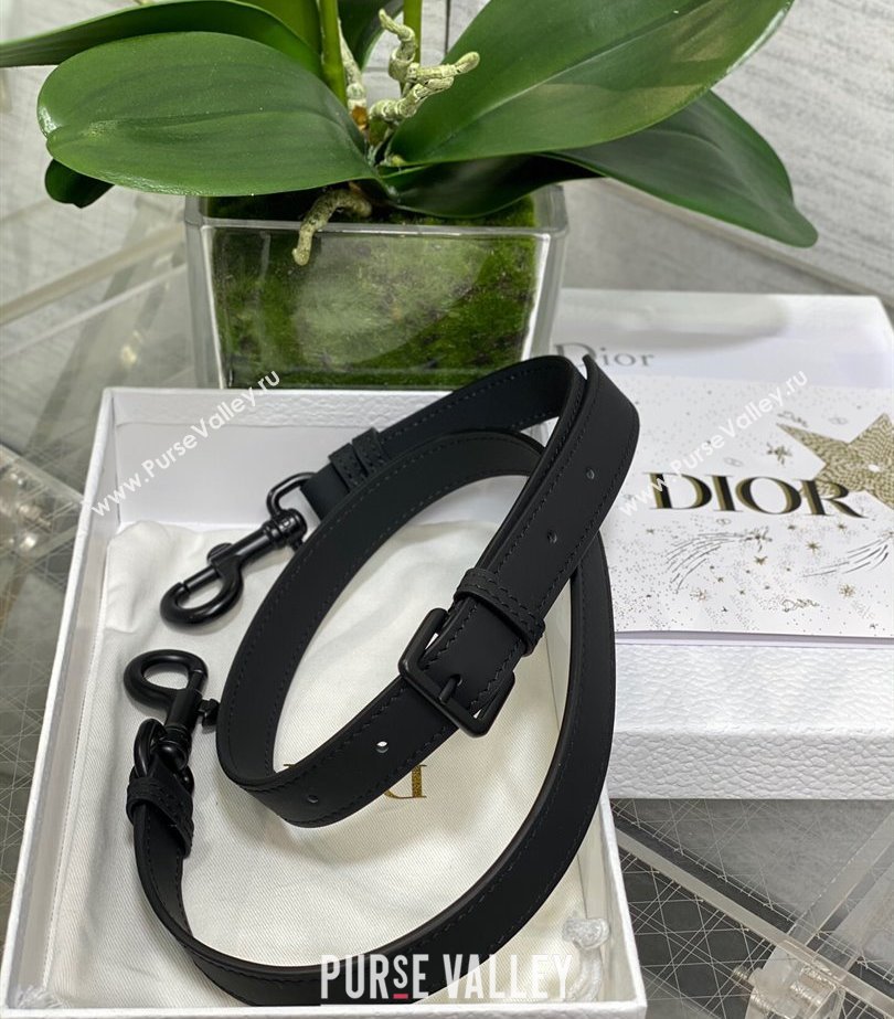 Dior Saddle Bag with Strap in Black Ultramatte Calfskin 2023 (bonika-23100702)