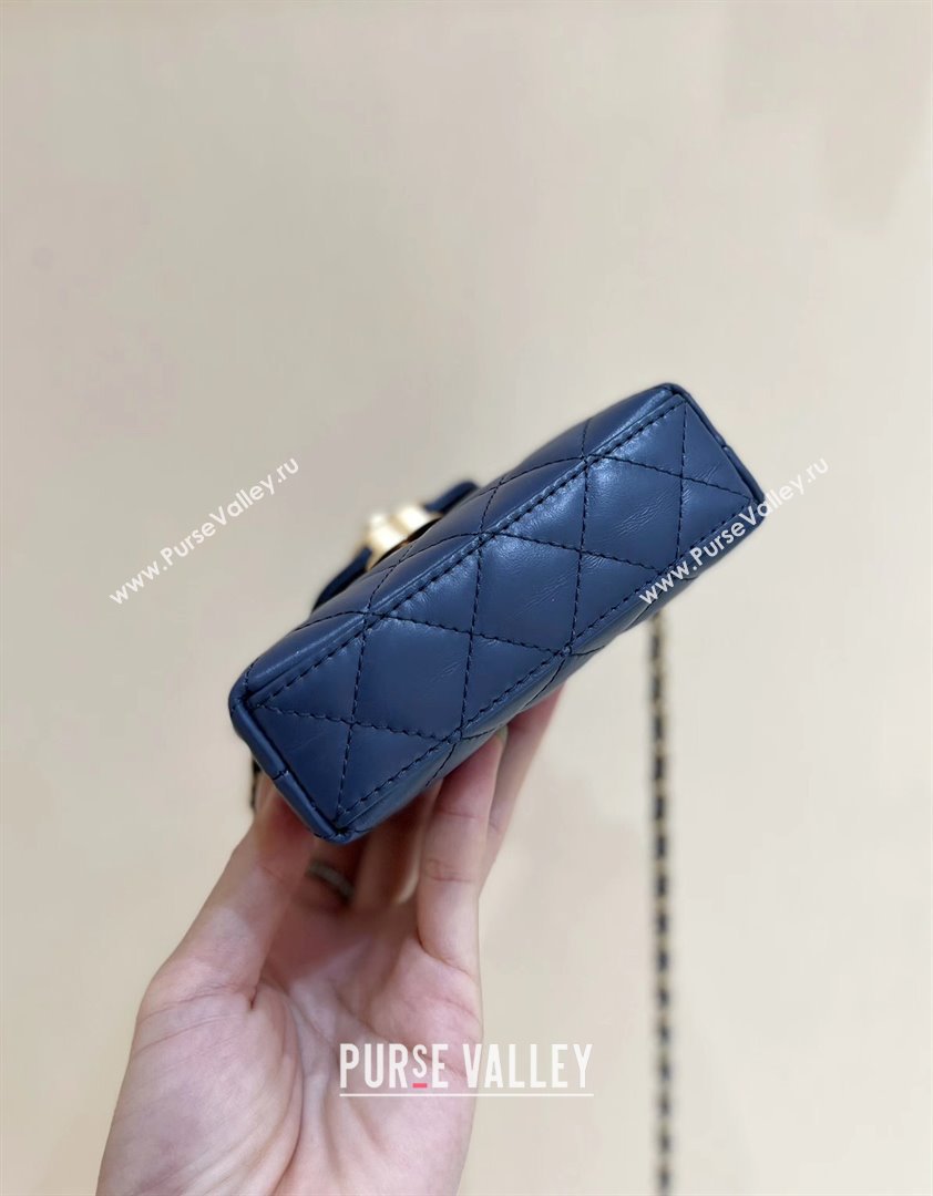 Chanel Shiny Aged Calfskin Clutch with Chain Bag AP3435 Blue 2023 (ORIGINAL QUALITY) (shunyang-23101017)