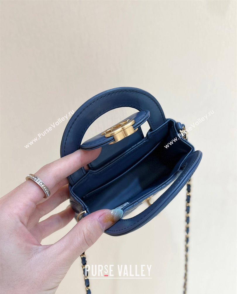 Chanel Shiny Aged Calfskin Clutch with Chain Bag AP3435 Blue 2023 (ORIGINAL QUALITY) (shunyang-23101017)