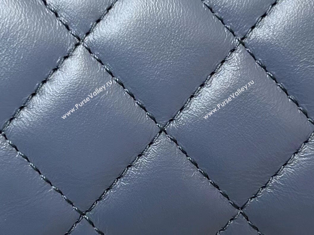 Chanel Shiny Aged Calfskin Clutch with Chain Bag AP3435 Blue 2023 (ORIGINAL QUALITY) (shunyang-23101017)