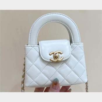 Chanel Shiny Aged Calfskin Clutch with Chain Bag AP3435 White 2023 (ORIGINAL QUALITY) (shunyang-23101015)