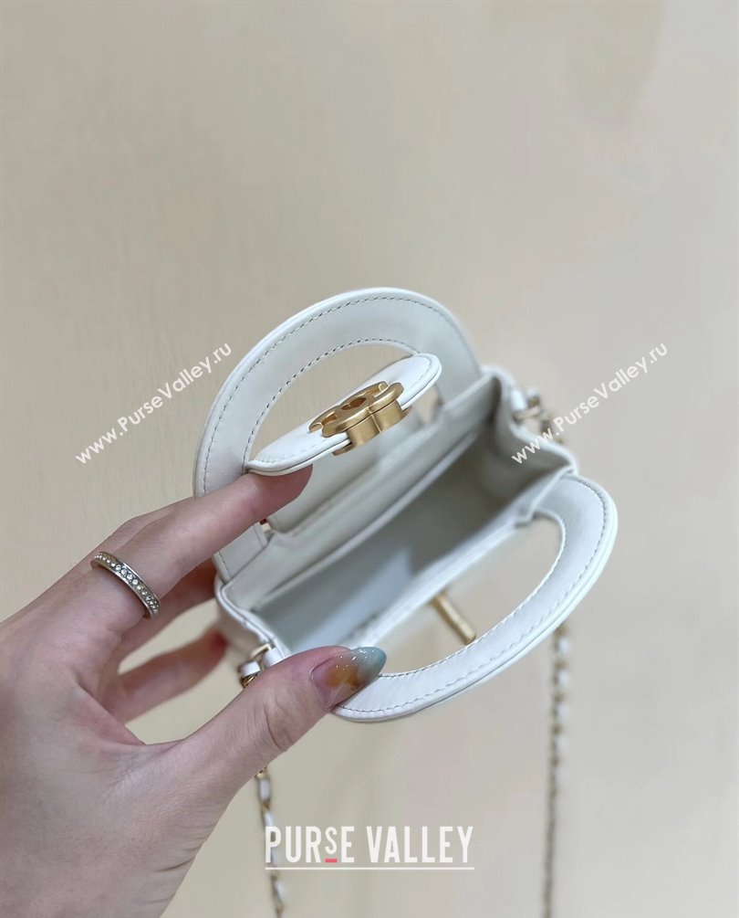 Chanel Shiny Aged Calfskin Clutch with Chain Bag AP3435 White 2023 (ORIGINAL QUALITY) (shunyang-23101015)