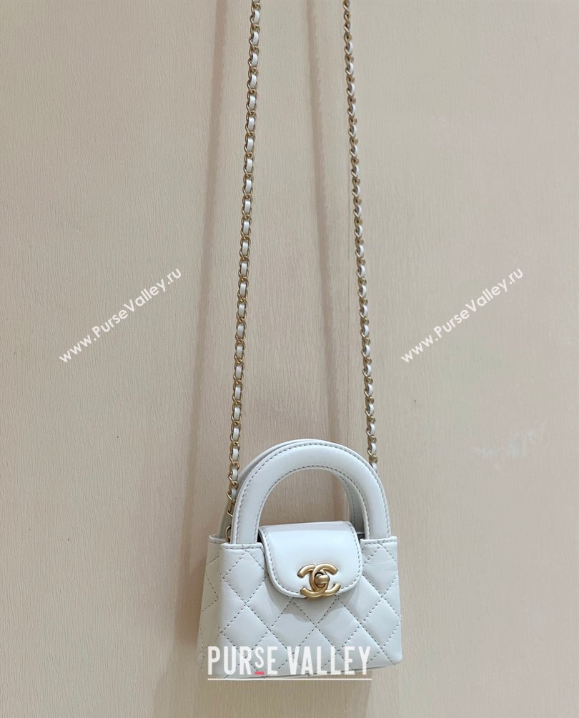 Chanel Shiny Aged Calfskin Clutch with Chain Bag AP3435 White 2023 (ORIGINAL QUALITY) (shunyang-23101015)