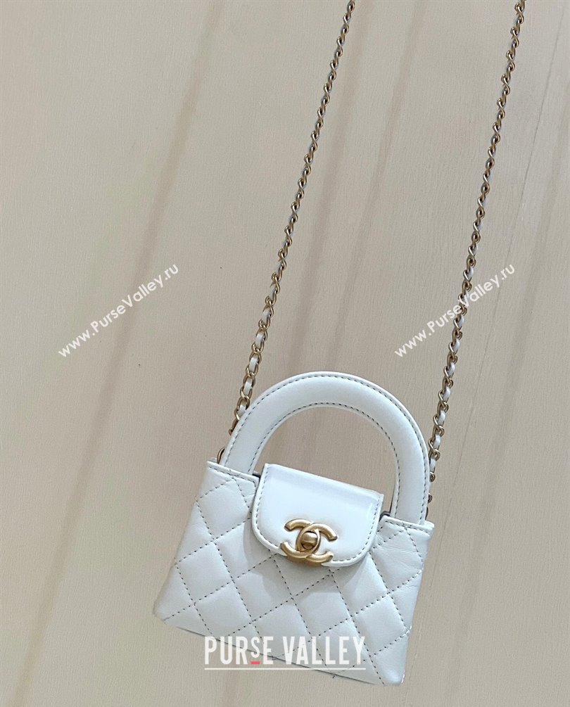 Chanel Shiny Aged Calfskin Clutch with Chain Bag AP3435 White 2023 (ORIGINAL QUALITY) (shunyang-23101015)