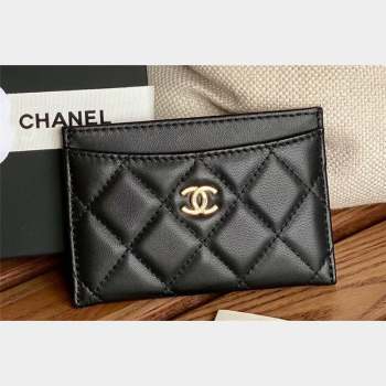 Chanel Classic Card Holder AP0213 in Lambskin Black/Gold (keke-23101123)