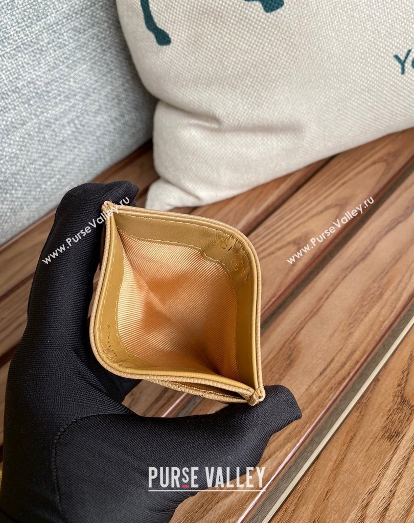 Chanel Classic Card Holder AP0213 in Grained Calfskin Beige (keke-23101122)