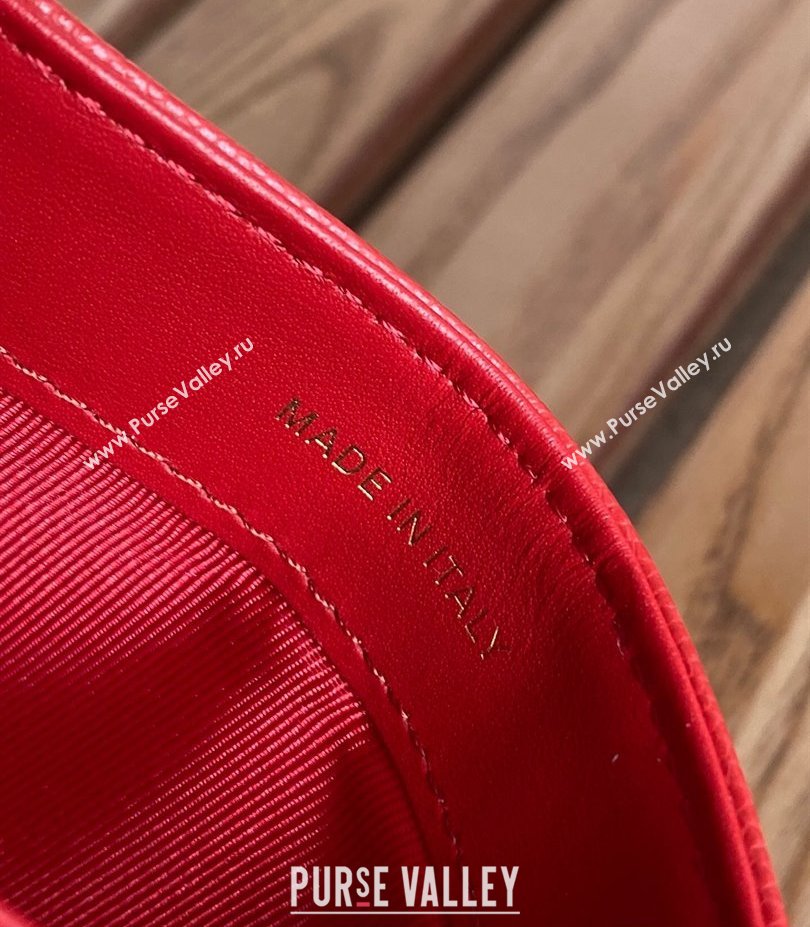 Chanel Classic Card Holder AP0213 in Grained Calfskin Red (keke-23101117)