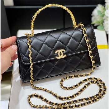 Chanel Phone Holder with Chain AP2946 Black 2023 (ORIGINAL QUALITY) (shunyang-23101024)