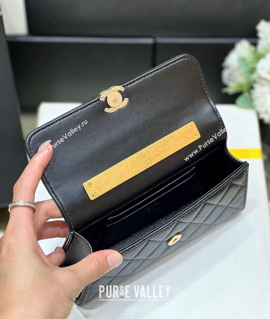 Chanel Phone Holder with Chain AP2946 Black 2023 (ORIGINAL QUALITY) (shunyang-23101024)