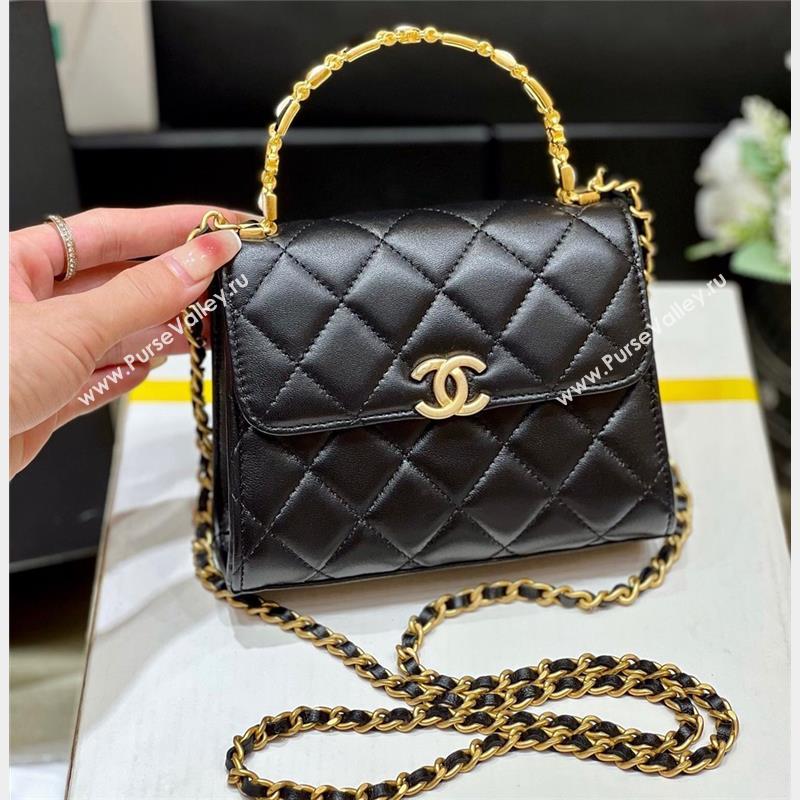 Chanel Mini Handle Clutch Bag with Chain AP2945 Black 2023 (ORIGINAL QUALITY) (shunyang-23101025)