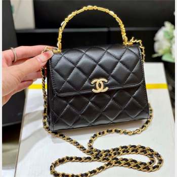 Chanel Mini Handle Clutch Bag with Chain AP2945 Black 2023 (ORIGINAL QUALITY) (shunyang-23101025)