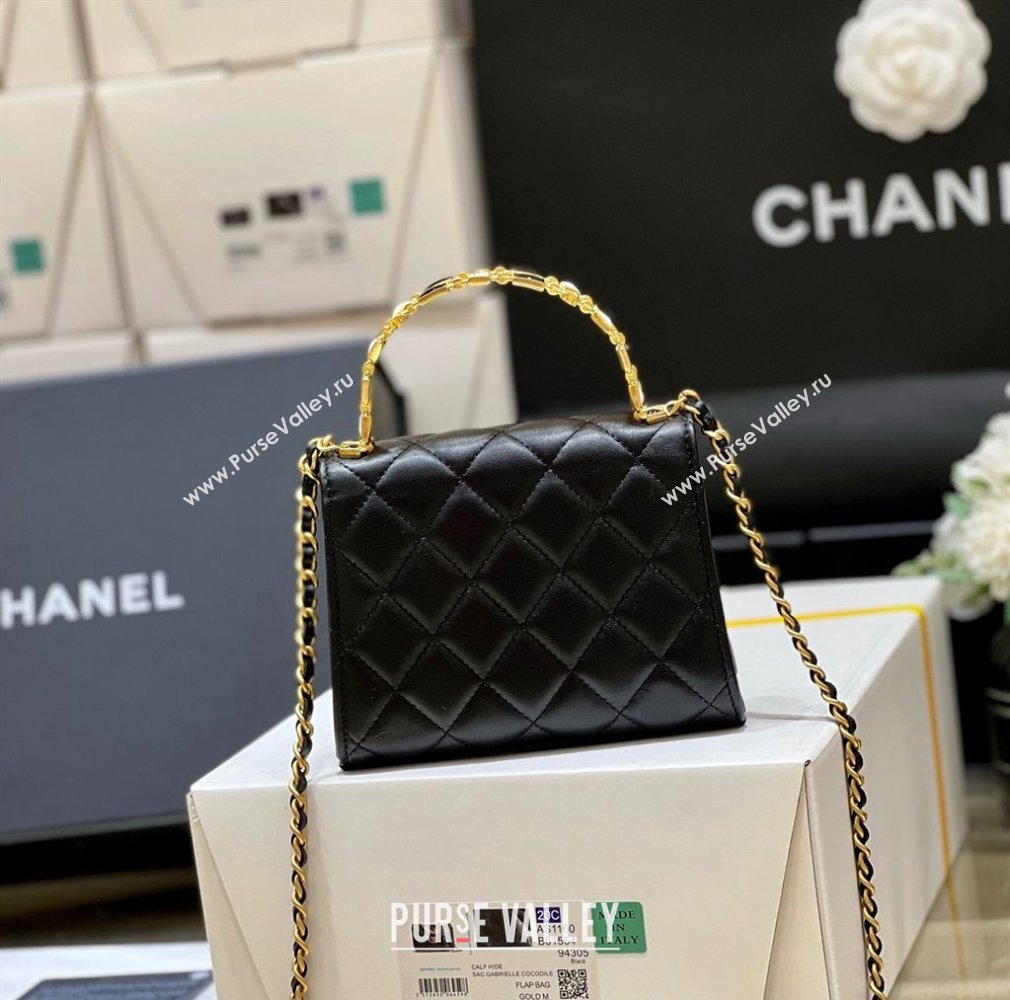 Chanel Mini Handle Clutch Bag with Chain AP2945 Black 2023 (ORIGINAL QUALITY) (shunyang-23101025)
