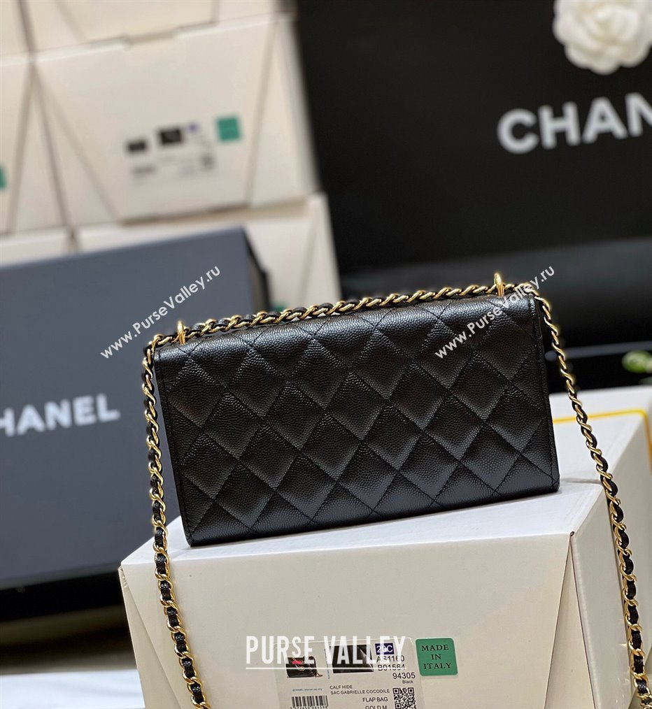 Chanel Grained Calfskin WOC Clutch Bag with Chain 2830 Black 2023 (ORIGINAL QUALITY) (shunyang-23101026)