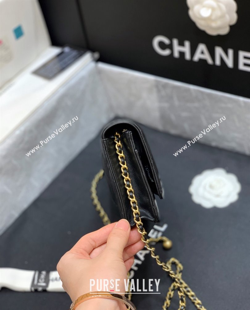 Chanel Lambskin Wallet on Chain WOC Bag AP1450 Black 2023 (ORIGINAL QUALITY) (shunyang-23101027)