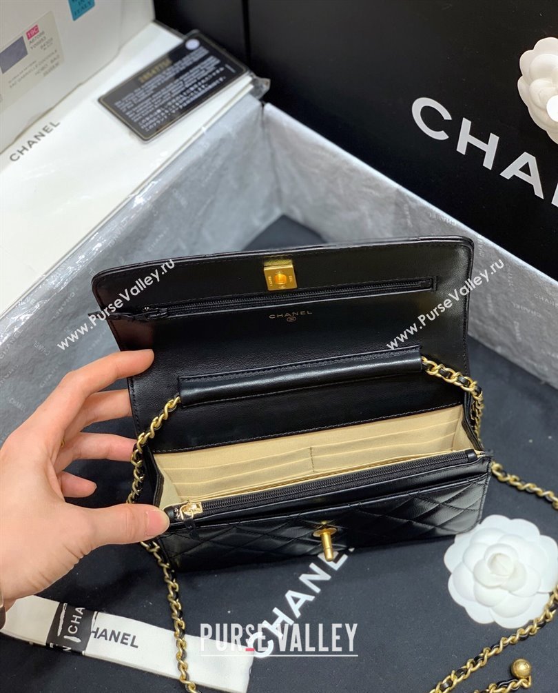 Chanel Lambskin Wallet on Chain WOC Bag AP1450 Black 2023 (ORIGINAL QUALITY) (shunyang-23101027)
