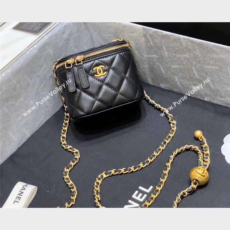 Chanel Pearl on Chain Small Classic Box with Chain Bag AP1447 Black 2023 (ORIGINAL QUALITY) (shunyang-23101028)