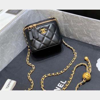 Chanel Pearl on Chain Small Classic Box with Chain Bag AP1447 Black 2023 (ORIGINAL QUALITY) (shunyang-23101028)