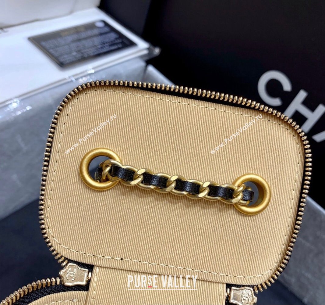 Chanel Pearl on Chain Small Classic Box with Chain Bag AP1447 Black 2023 (ORIGINAL QUALITY) (shunyang-23101028)