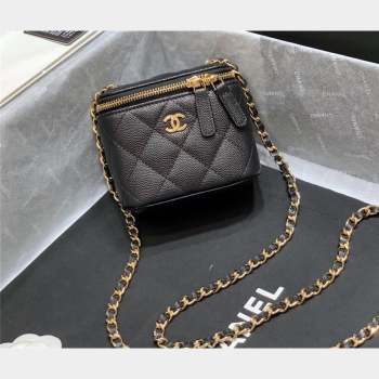 Chanel Grained Calfskin Mini Vanity with Classic Chain Bag AP1340 Black 2023 (ORIGINAL QUALITY) (shunyang-23101029)
