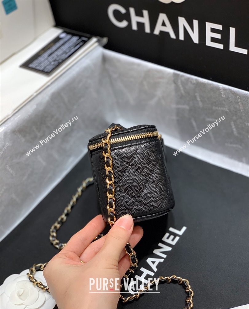 Chanel Grained Calfskin Mini Vanity with Classic Chain Bag AP1340 Black 2023 (ORIGINAL QUALITY) (shunyang-23101029)