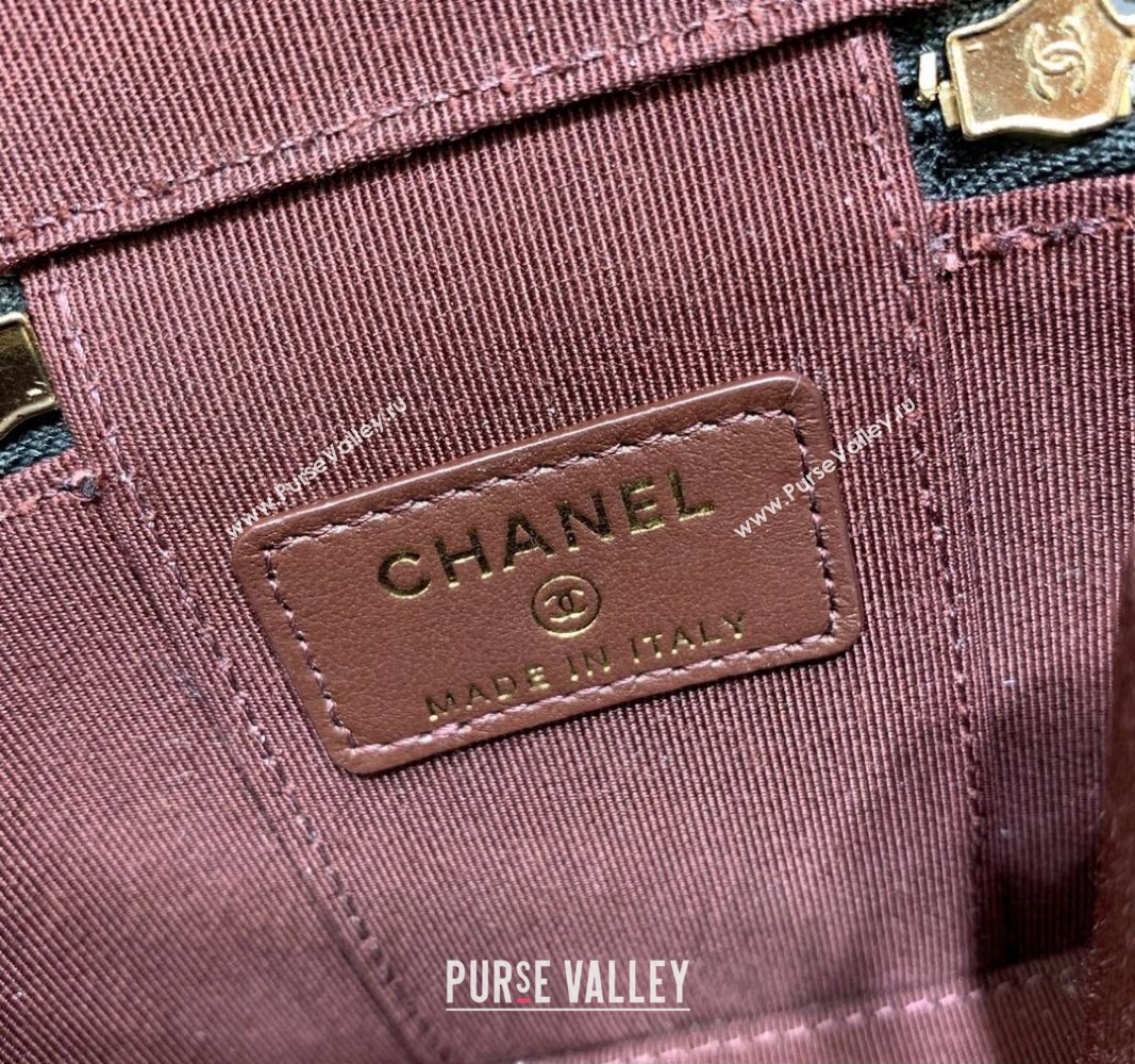 Chanel Grained Calfskin Mini Vanity with Classic Chain Bag AP1340 Black 2023 (ORIGINAL QUALITY) (shunyang-23101029)