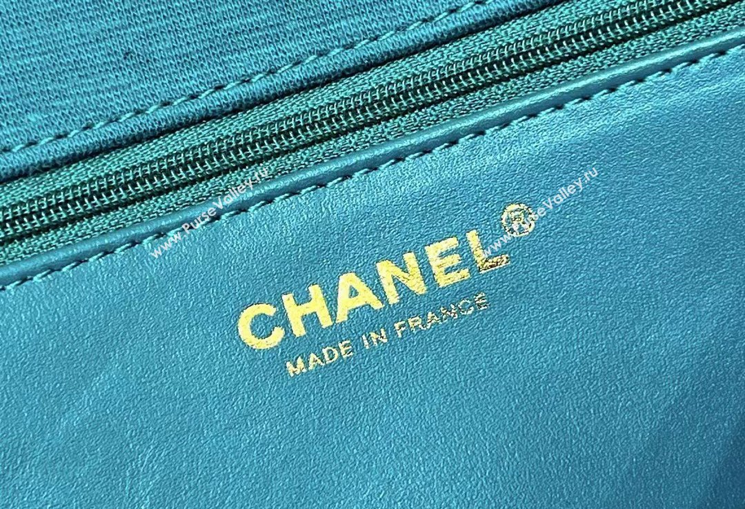 Chanel Wool Jersey & Gold-Tone Metal Clutch Bag AS4199 Green 2023 (ORIGINAL QUALITY) (shunyang-23101035)