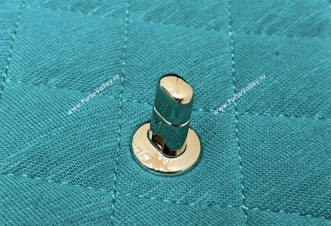 Chanel Wool Jersey & Gold-Tone Metal Clutch Bag AS4199 Green 2023 (ORIGINAL QUALITY) (shunyang-23101035)