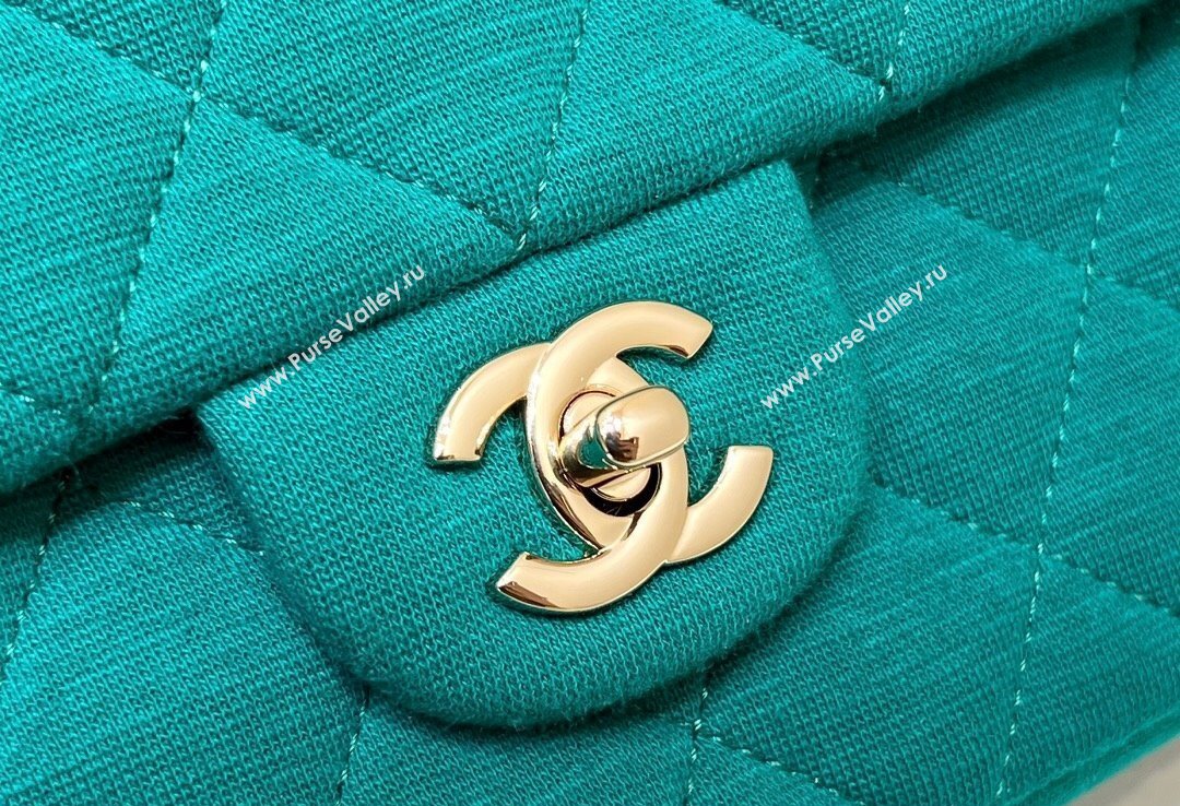 Chanel Wool Jersey & Gold-Tone Metal Clutch Bag AS4199 Green 2023 (ORIGINAL QUALITY) (shunyang-23101035)