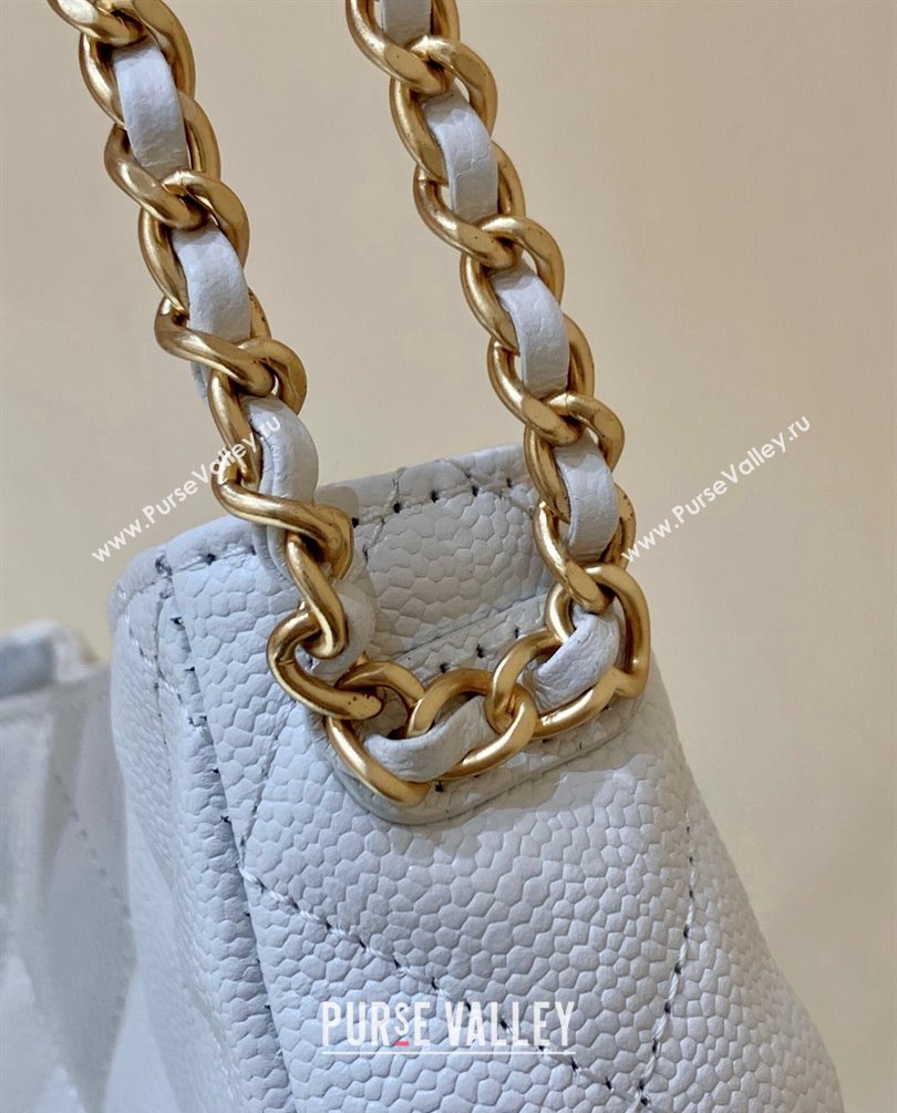 Chanel Grained Calfskin Small Hobo Bag AS3223 White 2023 (ORIGINAL QUALITY) (shunyang-23101034)