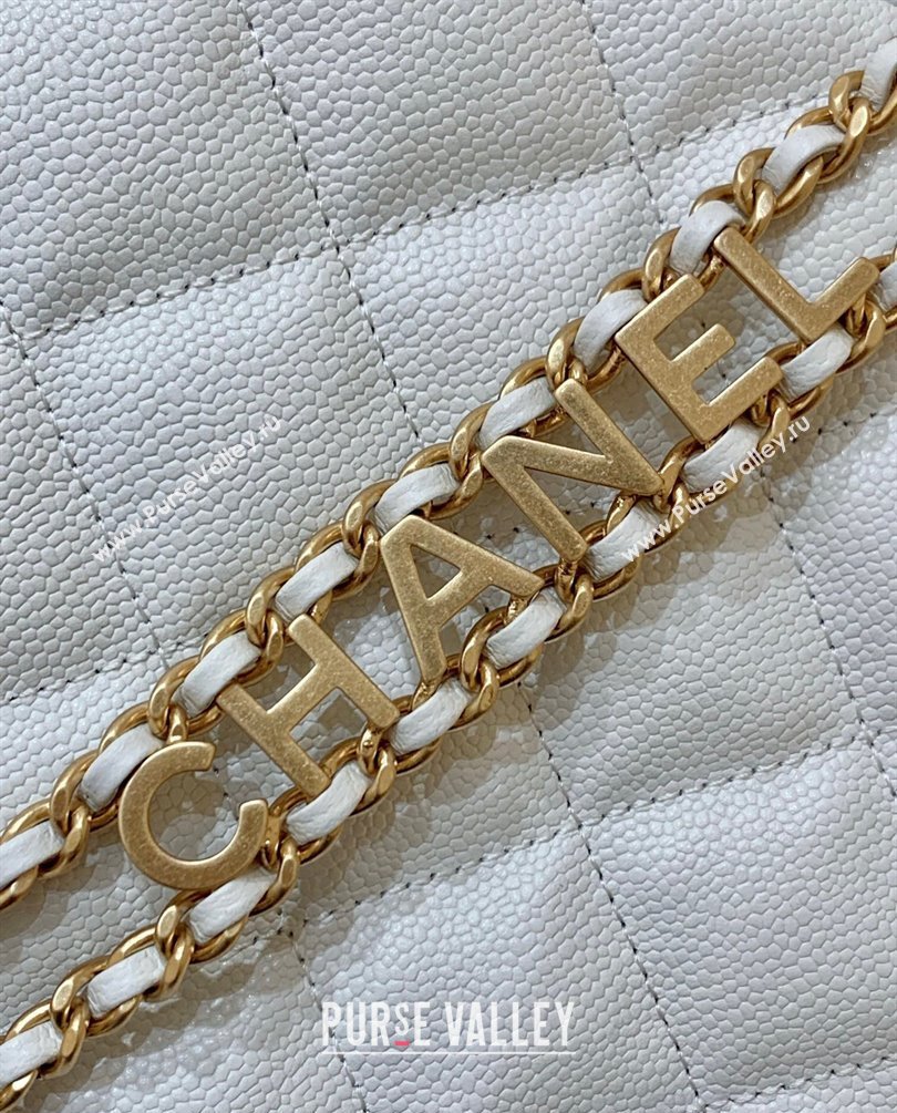 Chanel Grained Calfskin Small Hobo Bag AS3223 White 2023 (ORIGINAL QUALITY) (shunyang-23101034)