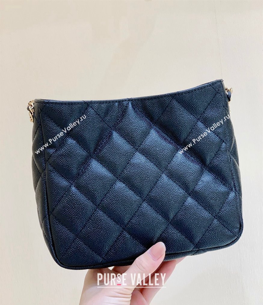 Chanel Grained Calfskin Small Hobo Bag AS3223 Black 2023 (ORIGINAL QUALITY) (shunyang-23101033)