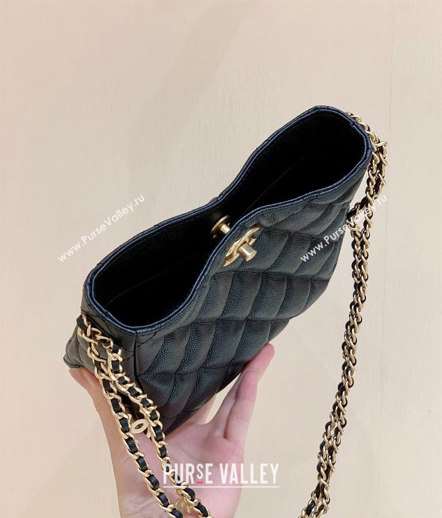 Chanel Grained Calfskin Small Hobo Bag AS3223 Black 2023 (ORIGINAL QUALITY) (shunyang-23101033)