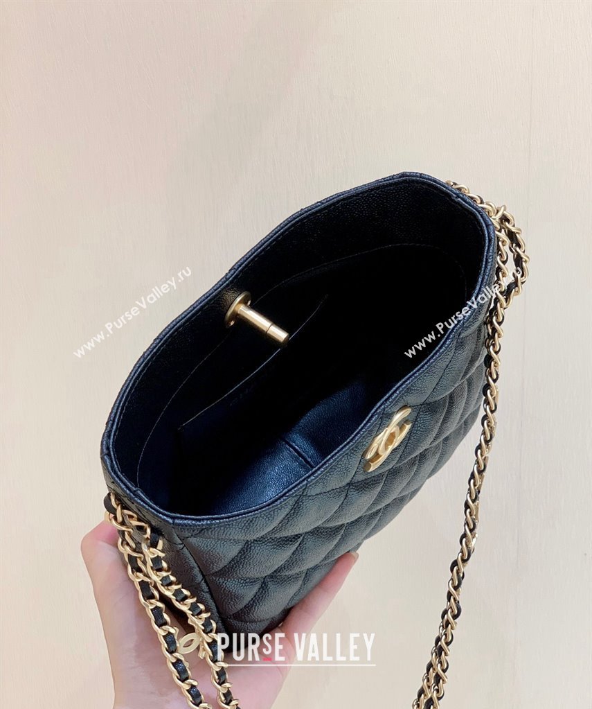 Chanel Grained Calfskin Small Hobo Bag AS3223 Black 2023 (ORIGINAL QUALITY) (shunyang-23101033)