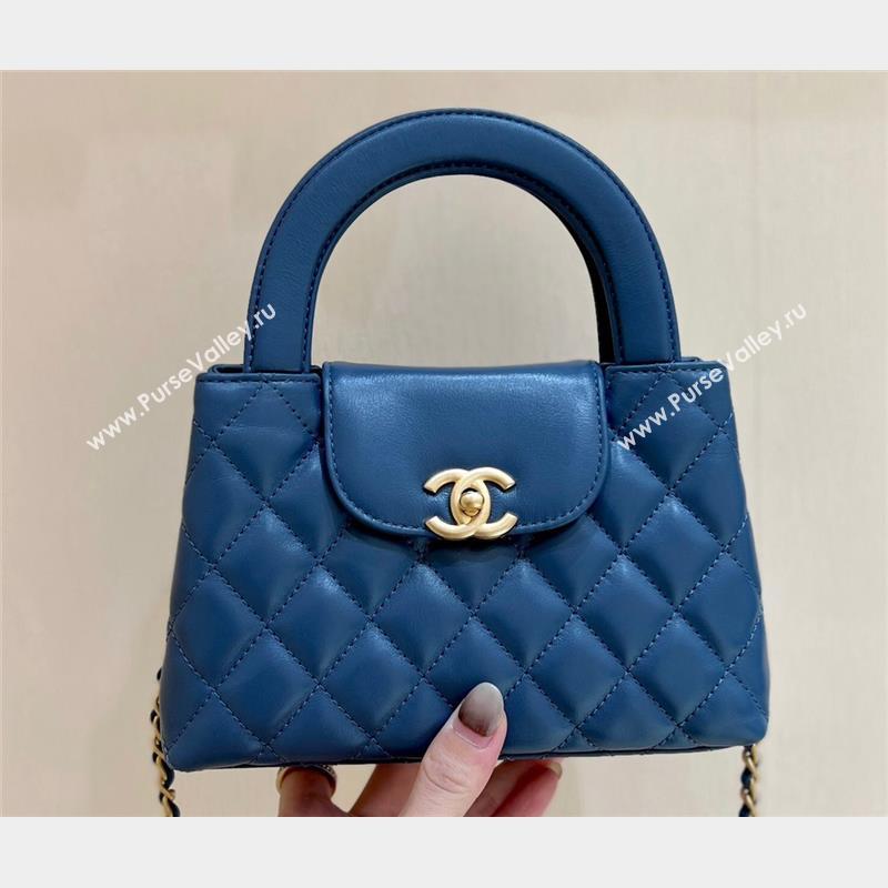 Chanel Shiny Aged Calfskin Mini Shopping Bag AS4416 Blue 2023 (ORIGINAL QUALITY) (shunyang-23101013)
