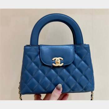 Chanel Shiny Aged Calfskin Mini Shopping Bag AS4416 Blue 2023 (ORIGINAL QUALITY) (shunyang-23101013)