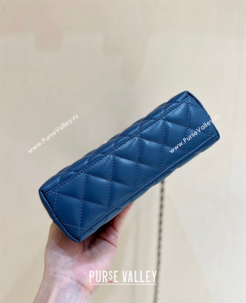 Chanel Shiny Aged Calfskin Mini Shopping Bag AS4416 Blue 2023 (ORIGINAL QUALITY) (shunyang-23101013)